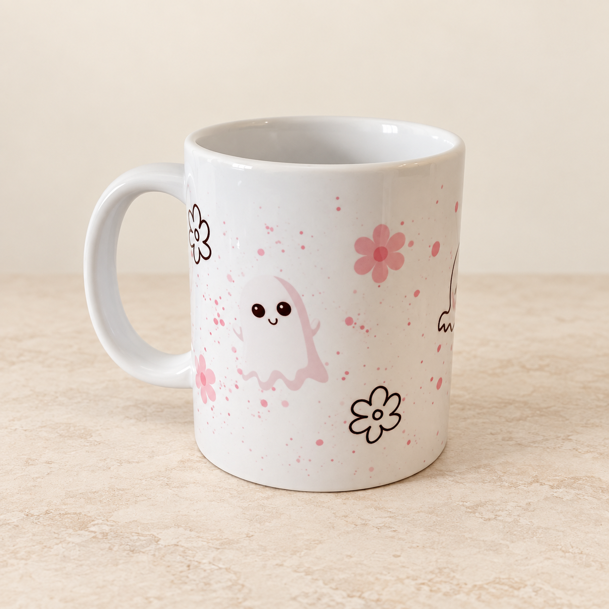 Pink Ghost Mug