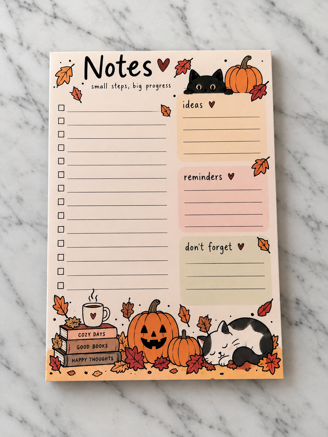 Cosy Autumn Notes Pad