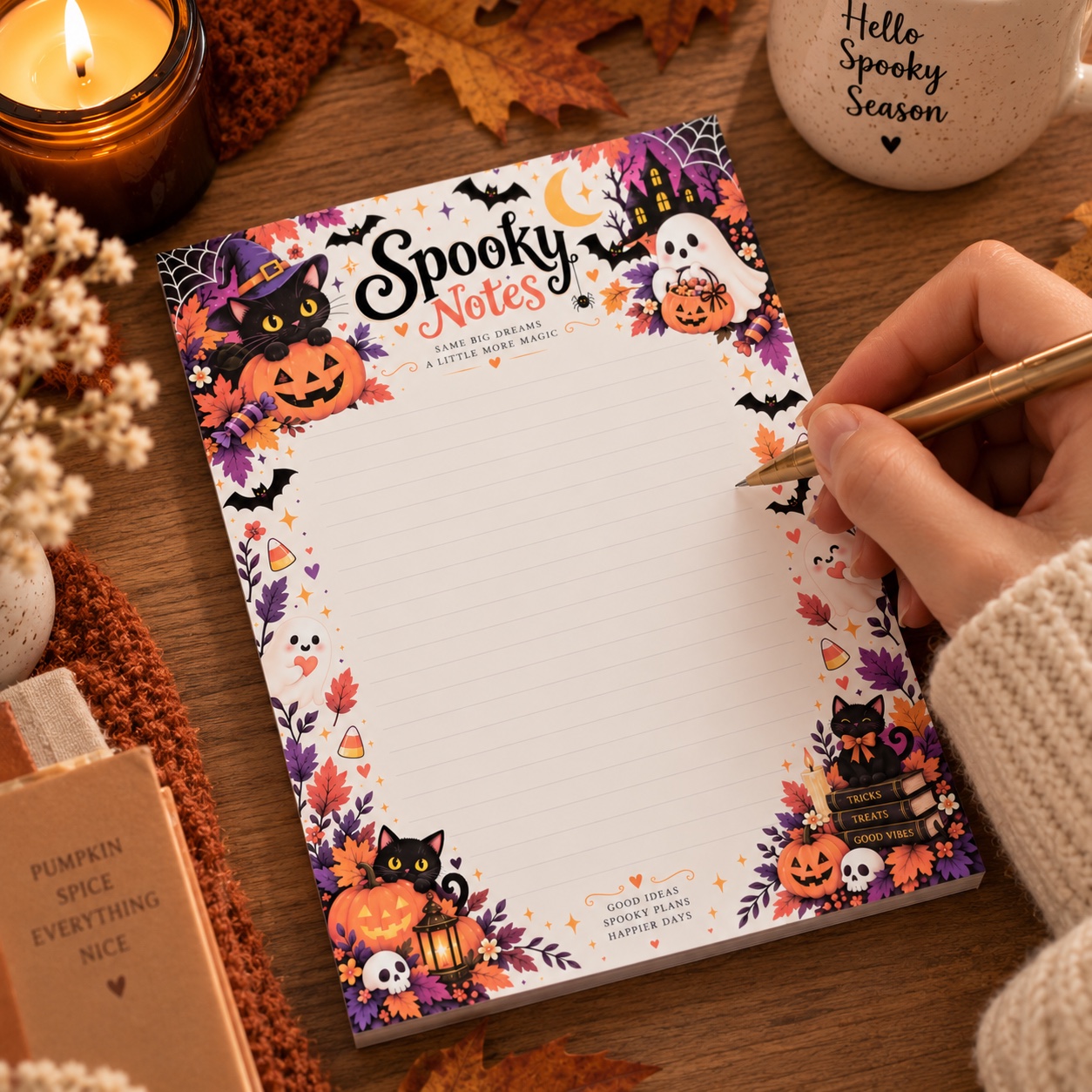 Spooky Notes Pad, alternate product photograph